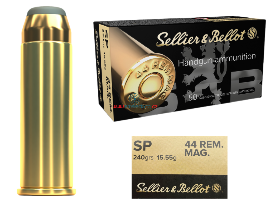 Revolverový náboj Sellier&Bellot 44 Rem Mag SP 15,55 g