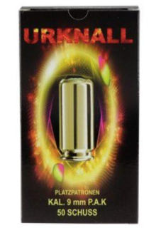 startovací náboje 9 mm , pistole , URKNALL