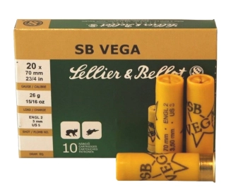 Brokový náboj Sellier & Bellot 20/70 Vega 26 g, brok 2,5 mm
