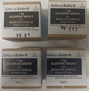  Olověné Vážené Broky 1kg brok 3,5 mm popř.dle  výběru