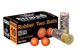 Brokový náboj Sterling 12/70 Rubber Two Balls 6 g / 93 gr