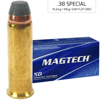 Magtech 38 SPECIAL SJSP FLAT (38C) 10,24 g, 158 grs